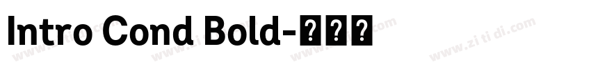 Intro Cond Bold字体转换